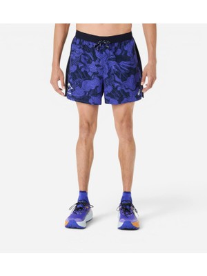 Asics Fujitrail All Over Print 5ın Short Erkek Mavi Şort 2011D526-400