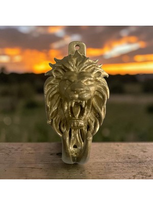 Orknıves Pirinç Döküm Aslan Başlı Askı