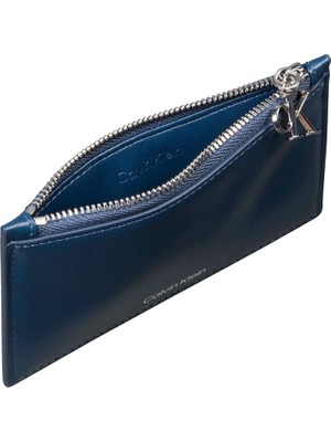 Calvin Klein Kadın Lacivert Calvin Klein Ck Zıp Cardcase 6cc Lacivert Deri Kartlık