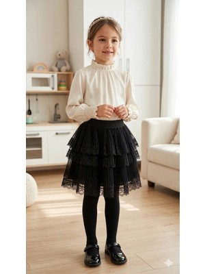 Çikoby Kız Çocuk Dantelli Tütü Etek CKB-50417