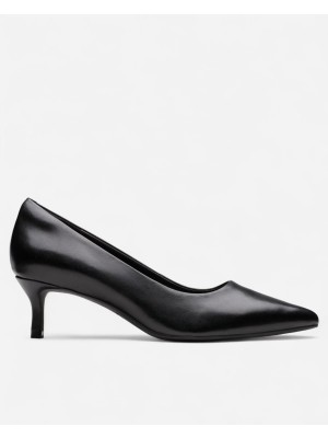 Clarks Zarey Court Black Leather, M; 3 Kadın Siyah Topuklu Ayakkabı 26183156