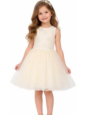 Nk Kids Kız Çocuk Yapraklı Elbise NK-71514