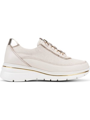 Tamer Tanca Hakiki Deri Kadın Siyah Sneakers & Spor Ayakkabı 298 3220 Bn Ayk Y26 Krema/krema Bsk