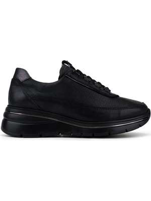Tamer Tanca Kadın Hakiki Deri Siyah Sneakers & Spor Ayakkabı 298 3220 Bn Ayk Y26 Syh/antrasıt Bsk