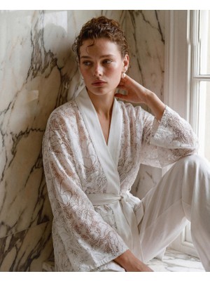 Pierre Cardin Vegan Ipek Kimonolu Kadın Pijama Takımı  - LX.26232