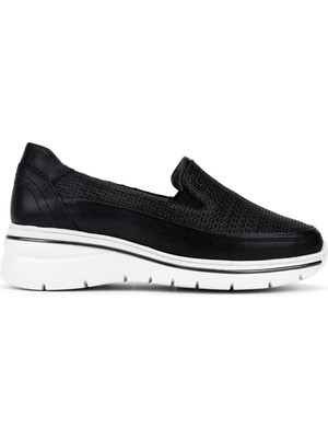 Tamer Tanca Hakiki Deri Kadın Siyah Sneakers & Spor Ayakkabı 298 3200 Bn Ayk Y26 Syh/syh Bsk