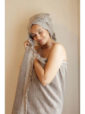 İrya Fiona %100 Pamuk Havlu 50X90 cm Smoke Taupe