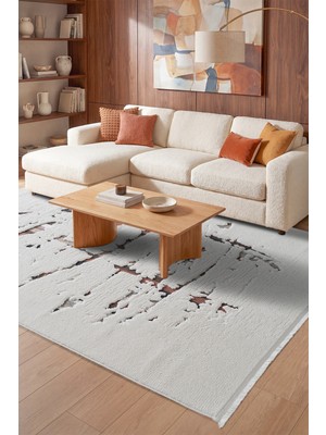 Bologna Yumuşak Tuşeli Hav ve Multi Renk Sisal Püskül Kenar Modern Makine Dokuma Halı