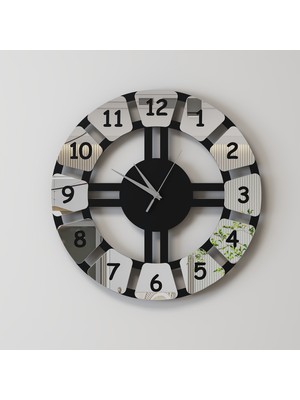Decotimex Majestic Duvar Saati 40X40 (Siyah-Krom)