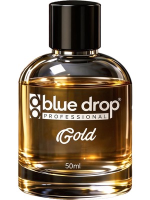 Blue Drop Gold Premium Erkek Parfümü 50 ml – Kalıcı Erkek Kokusu, Narenciye, Sütlü Kahve, Tarçın, Vanilya ve Karamel Notaları Cesur ve Büyüleyici Bir Koku • Kalıcı ve Etkileyici Etki