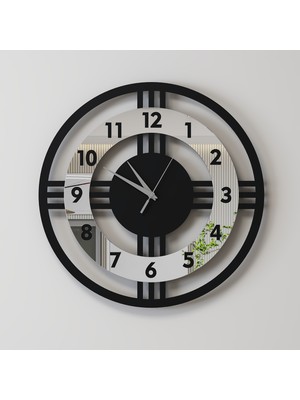 Decotimex Nova Duvar Saati 40X40 (Siyah-Krom)