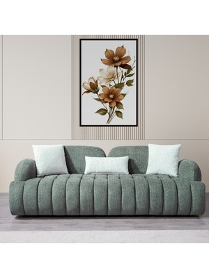 İyena Home Living Rovina 3'lü Koltuk Yeşil