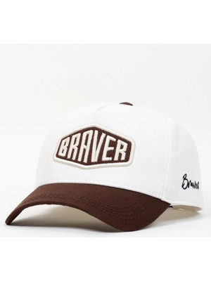 Braver Nakışlı Gabardin Şapka Whtbrw
