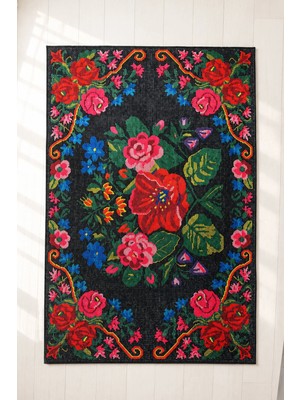 Chilai Home Chavon Makinede Yıkanabilir Kaymaz Taban Leke Tutmaz Dijital Salon Halısı Mutfak Halısı ve Yolluk