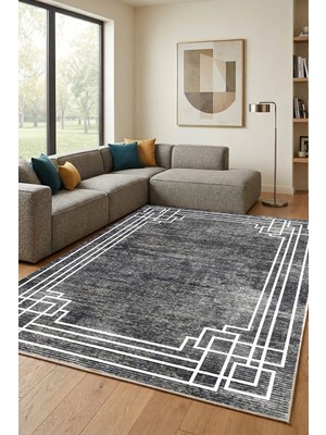 Chilai Home Widers Füme Dekoratif Halı, Yıkanabilir, Kaymaz Tabanlı Djth Salon Halısı Mutfak Halısı Yolluk