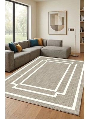 Chilai Home Spalt Gri Makinede Yıkanabilir Kaymaz Taban Leke Tutmaz Dijital Salon Halısı Mutfak Halısı ve Yolluk