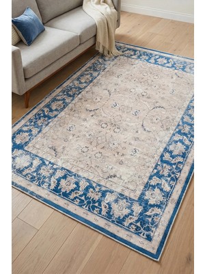 Chilai Home Bluenas Makinede Yıkanabilir Kaymaz Taban Leke Tutmaz Dijital Salon Halısı Mutfak Halısı ve Yolluk