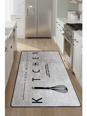 Chilai Home Ktc Makinede Yıkanabilir Kaymaz Taban Leke Tutmaz Dijital Salon Halısı Mutfak Halısı ve Yolluk