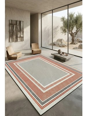 Chilai Home Orange Wicker Makinede Yıkanabilir Kaymaz Taban Leke Tutmaz Dijital Salon Halısı Mutfak Halısı ve Yolluk