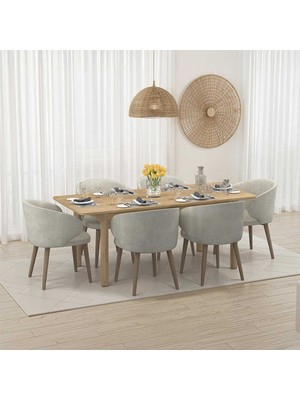 Adore Mobilya Bohem Açılır Yemek Masası Florida Meşe 160-200X78X90 cm