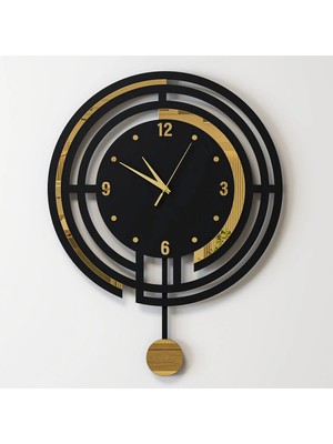Decotimex Paris Duvar Saati 44X57 (Siyah-Gold)