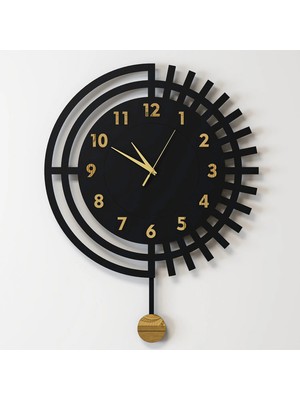 Decotimex Zenith Duvar Saati 45X59 (Siyah-Gold)