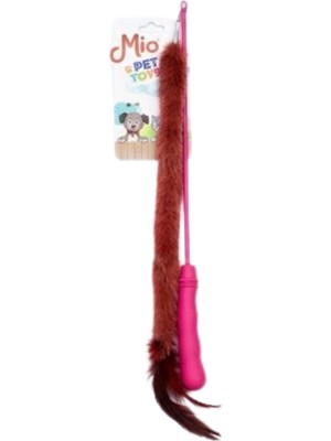 Trivogue Peluşlu Tüylü Kedi Olta Oyuncağı Pembe