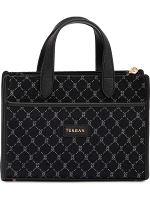 Tergan Siyah Tekstil Kadın El Çantası - S26Y1TWC0703-R0P