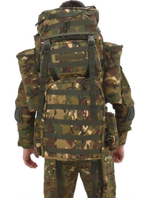 Single Sword Bordo - Tropik Pembe 100+10L Su Geçirmez Outdoor Taktik Kamp Çantası - Standart Kullanım - Renk: MULTİCAM