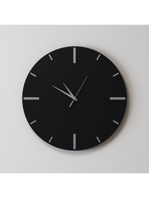 Decotimex Royal Duvar Saati 40X40 (Siyah-Krom)