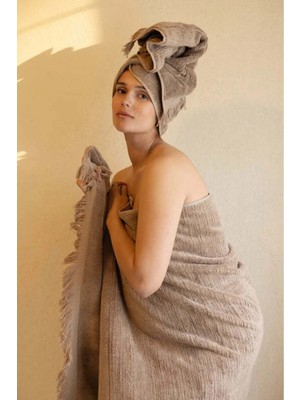 İrya Fiona %100 Pamuk Havlu 90X150 cm Earth Brown
