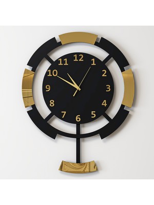 Decotimex Infinity Duvar Saati 45X57 (Siyah-Gold)