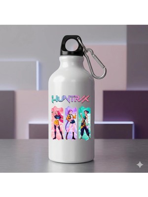 Alpşan Ticaret Demon Hunters K-Pop Karakterli Alüminyum Matara Spor Suluk 600 ml