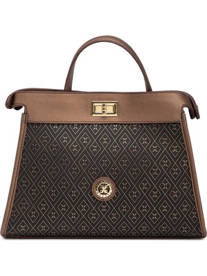 Tergan Bronz Print Kadın Çapraz Askılı Çanta - S26Y1PR09199-R7P