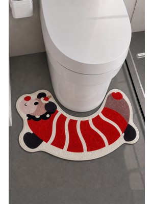 Chilai Home 40X70 cm Dijital Kaymaz Yıkanabilir Banyo Paspası Banyo Paspas Takımı Banyo Halısı