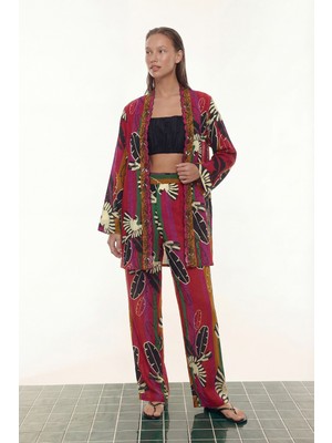 ROMAN Yakası Nakışlı Kimono Standart Renk YY062110_089