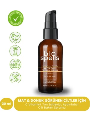 Bio Spells Glow Skin Creamy Serum 30ml - C Vitamini,  Aydınlatıcı ve Ton Eşitleyici Cilt Bakım Serumu