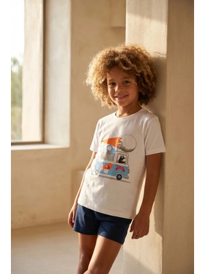Bony Socks Çocuk Dondurma Desenli Şortlu Pijama Takımı