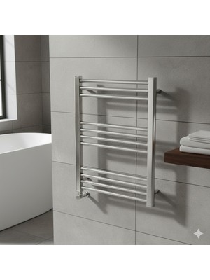 STANDART Krom Havlupan Radyatör 50X70 - Parlak Krom Banyo Havlu Kurutucu