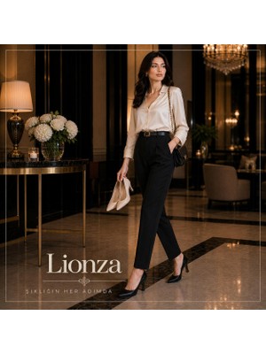 Lionza Ince Topuklu Rahat Şık Klasik Stiletto