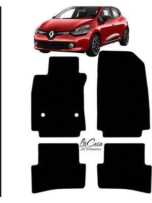 Gian Fabio Falleri Lacasa Renault Clio 4 Uyumlu La Casa Lüks Velur Halı Paspas Takımı 2012-2019