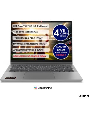 Lenovo Ideapad 5 2 In 1 14AGP11 Amd Ryzen™ Aı 7 445 16GB 1 Tb SSD 14" Touch 83UH0049TR Freedos Dokunmatik Taşınabilir Bilgisayar