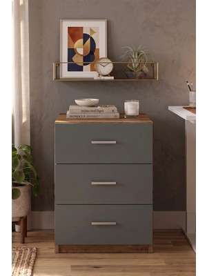 Yurudesign Vario C Ofis 3 Lü Keson Barok-Antrasit VO3-BA