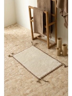 İrya Vina Tekli Banyo Paspası Bambu 50X80 cm Açık Bej