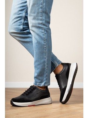 Maximoda Hakiki Deri, Yüksek Kalın Tabanlı, Içi Dışı Deri, Erkek Sneaker Deri Ayakkabı