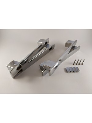 Rc Yapı Rcyapı Kare Tasarım Duşakabin Cam Kapı Kulp Tutamak Kol ABS Malzeme Ayarlı 14-16 cm