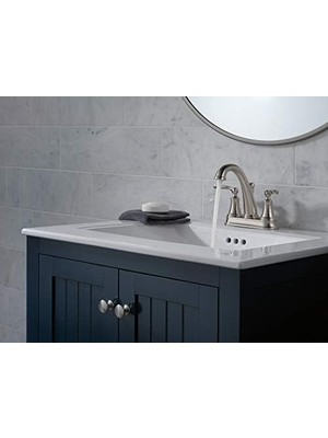 Delta Faucet 2532LF-SSTP Woodhurst Banyo Bataryası Orta Seti, Paslanmaz