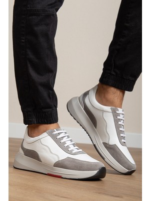 Maximoda Hakiki Deri, Yüksek Kalın Tabanlı, Içi Dışı Deri, Erkek Sneaker Deri Ayakkabı