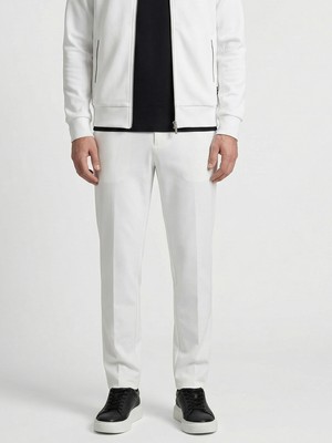 Xint Erkek Beyaz Pamuk Dokulu Regular Fit Sweat Pantolon