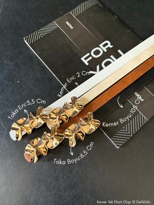 Fiori Ithal Oval Gold Tokalı Ince Kemer, Pantolon Kemeri, Gömlek Kemeri, Ceket Kemeri